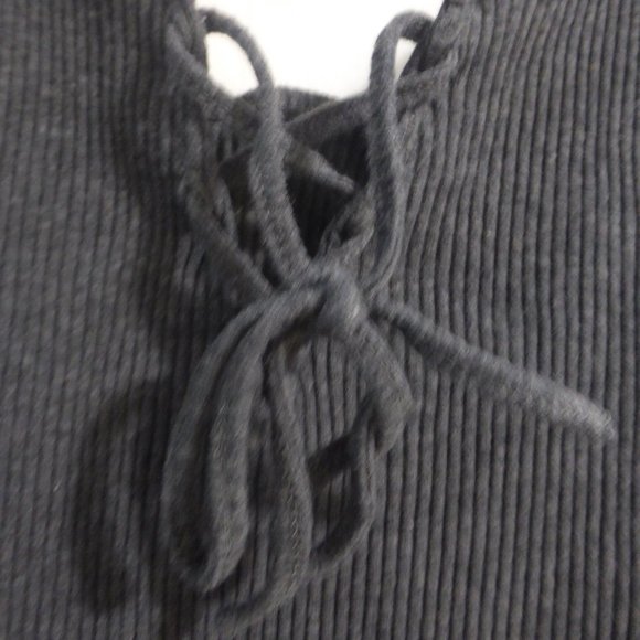 RUMI NEELY, sexy ribbed lacing looped vest cami, size medium, GUC - Picture 5 of 10